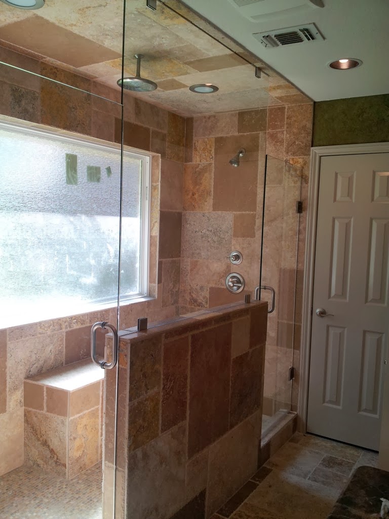 double shower glass doors