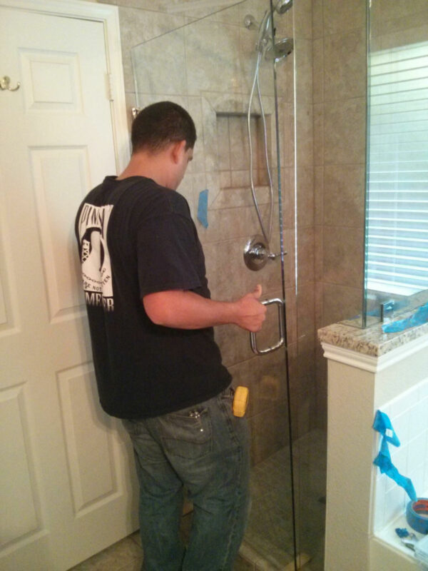 installing shower glass door