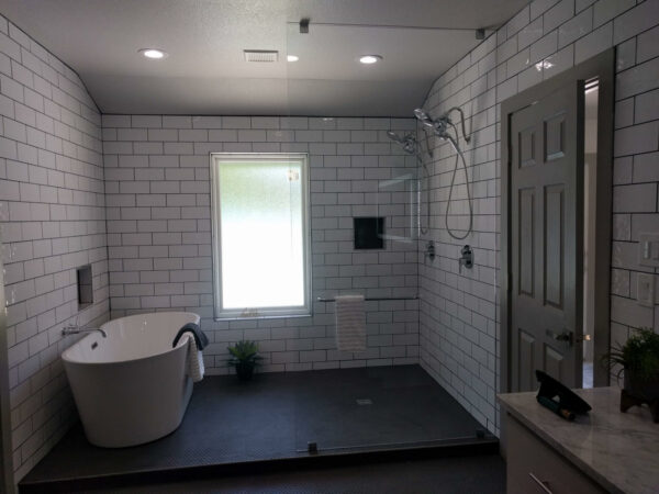 shower glass door install bathroom