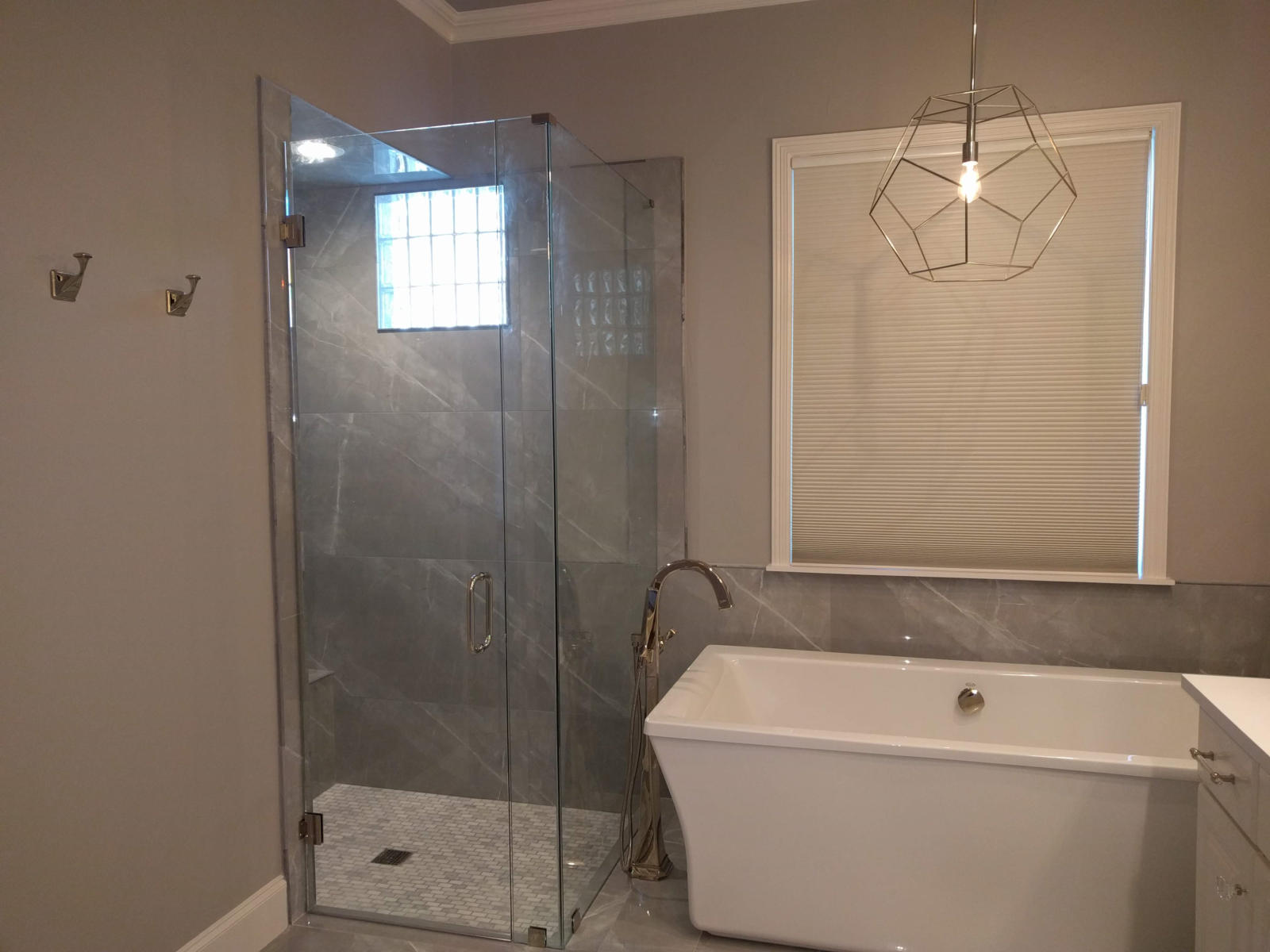 corner shower glass installation