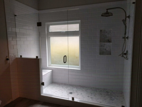 installation for glass shower door