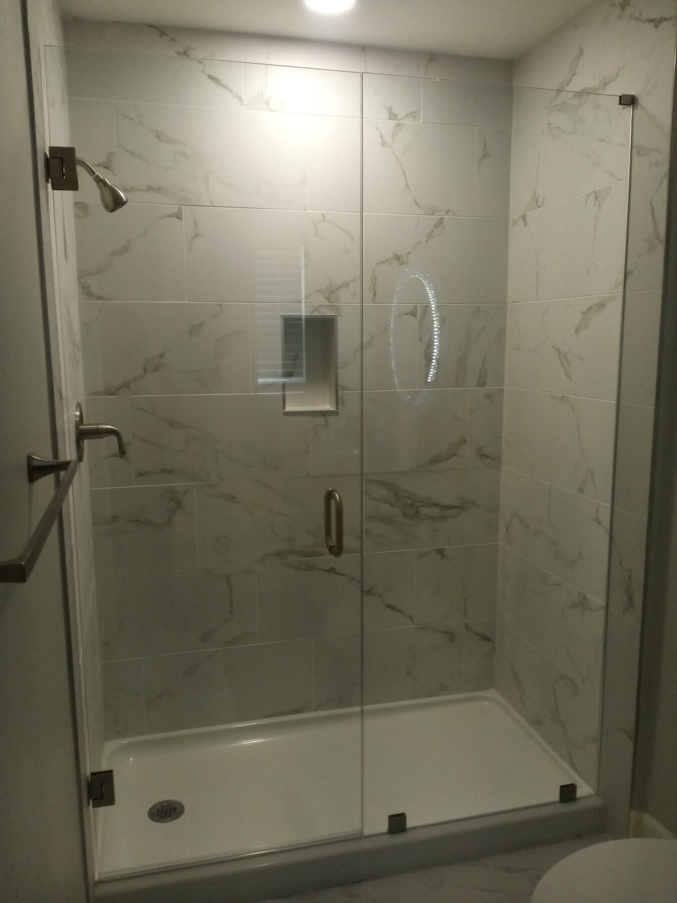 enclosed shower door glass