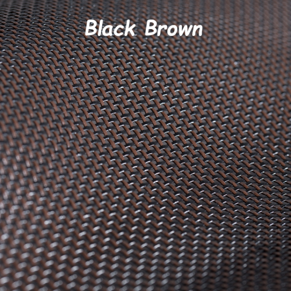 black brown window screen fabric